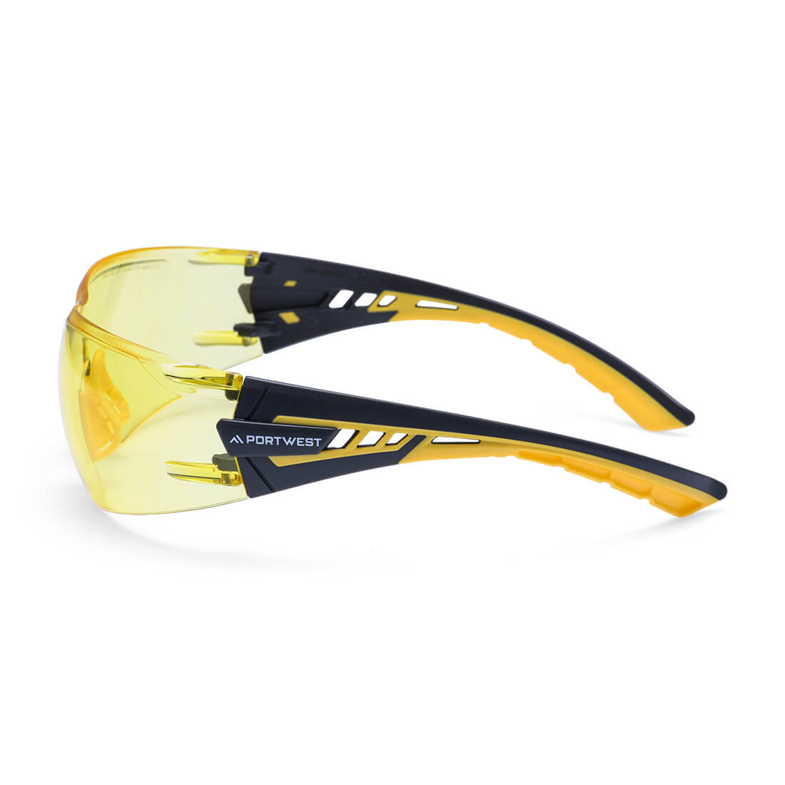 Portwest PS27 Tech Look Lite KN Safety Glasses in Amber, back view