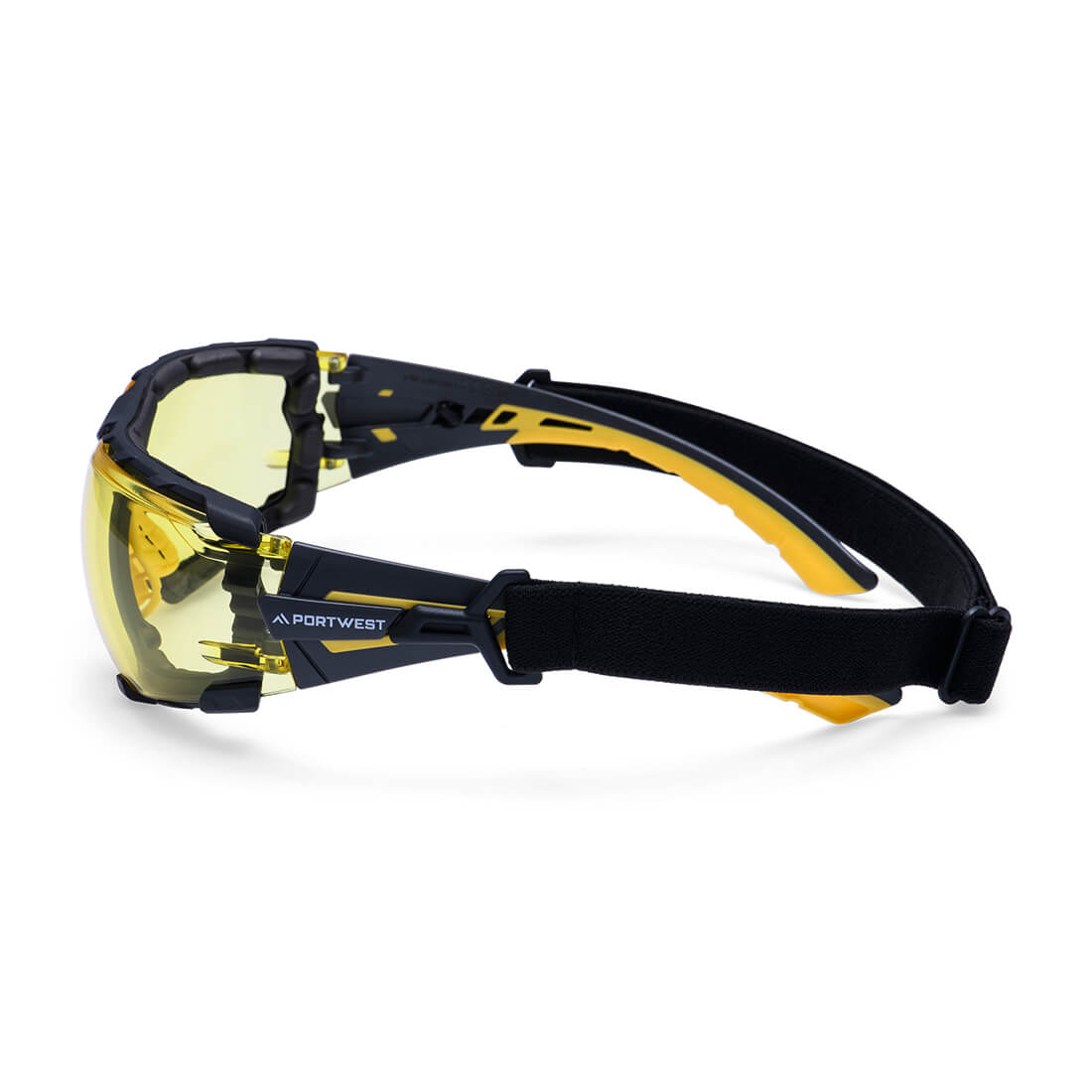 Portwest PS28 Tech Look Pro KN Safety Glasses in Amber, back view