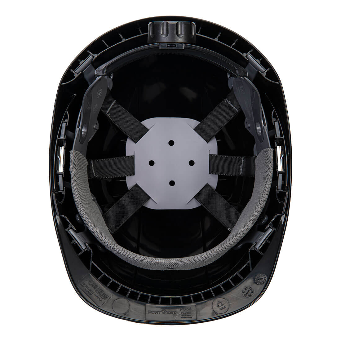 Portwest PS54 Endurance Plus Helmet in Black, back view