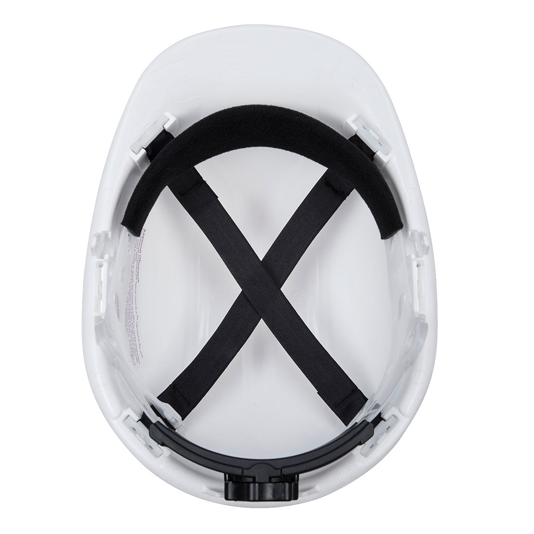 Portwest PS57 Expertbase Wheel Safety Helmet in White, back view