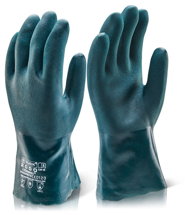 Click Beeswift PVC Double Dip Guantlet Gloves 30CM, main product image