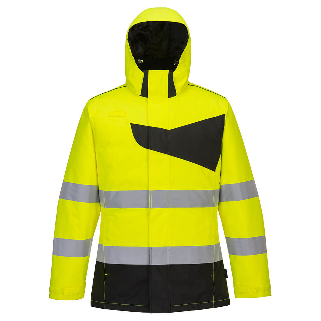 Portwest Hi-Vis Winter Jacket in Yellow/Black, image 2