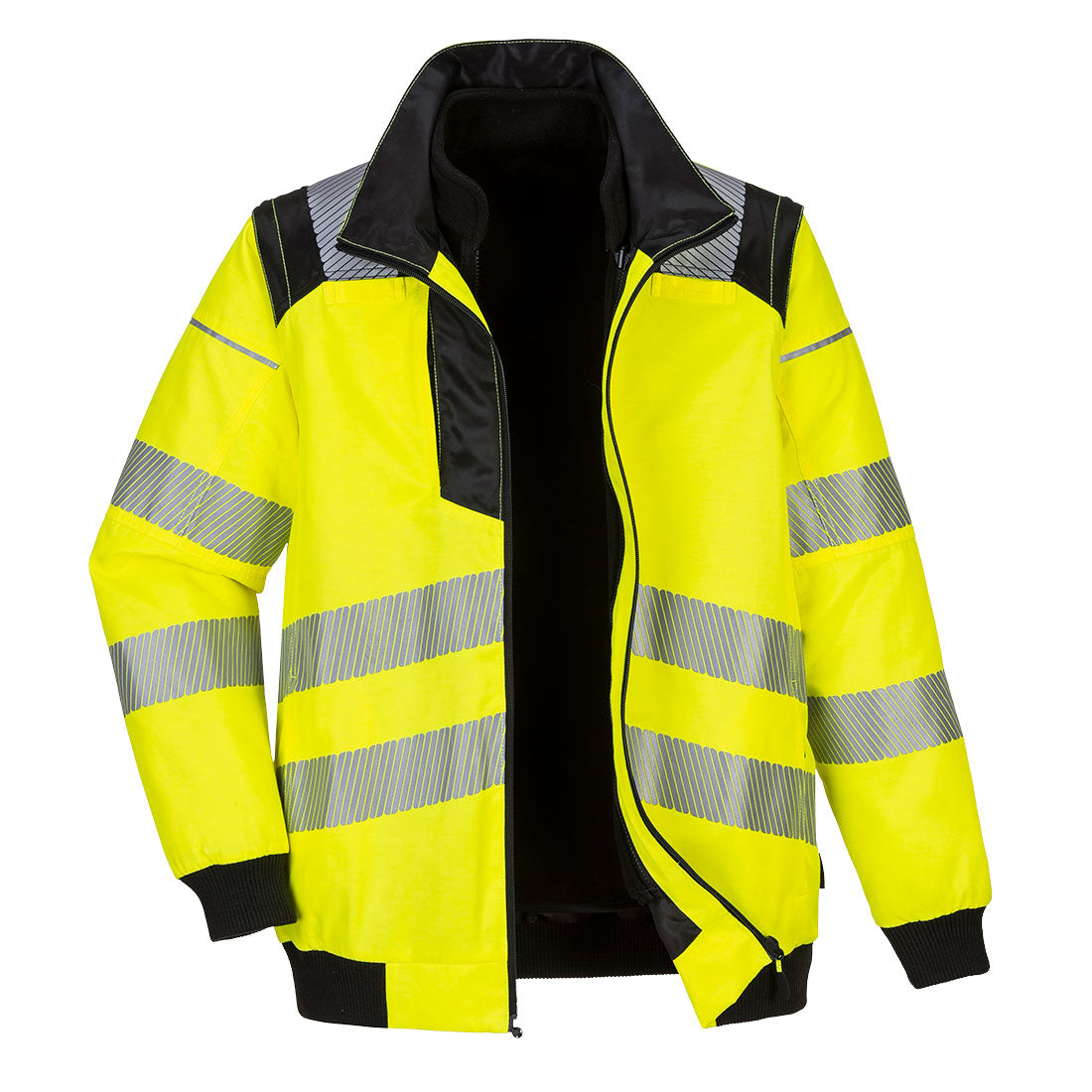 Portwest PW3 Hi-Vis 3-in-1 Pilot Jacket in Yellow/Black, image 2