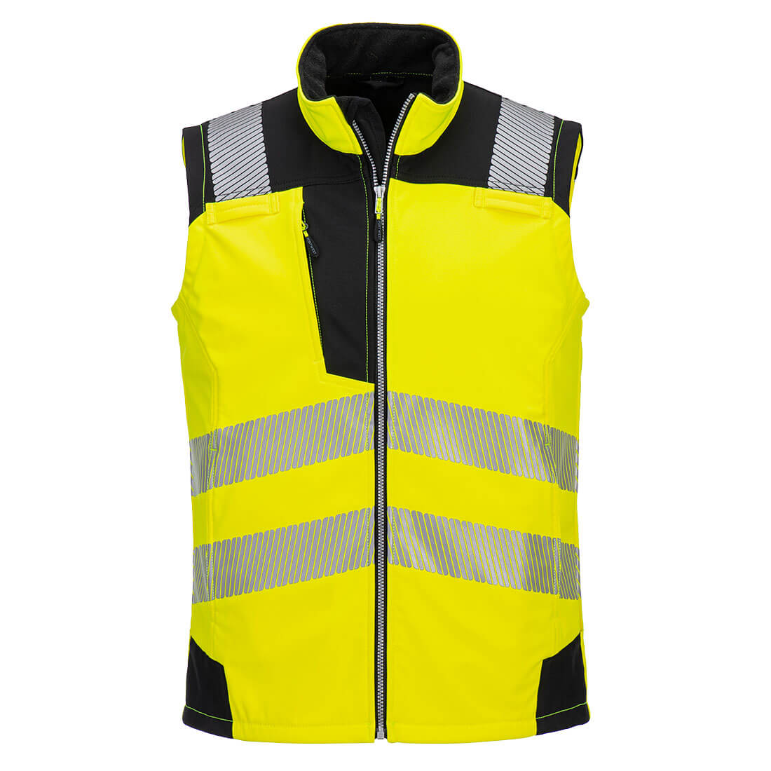 Portwest PW3 Hi-Vis Softshell Gilet in Yellow/Black, image 2