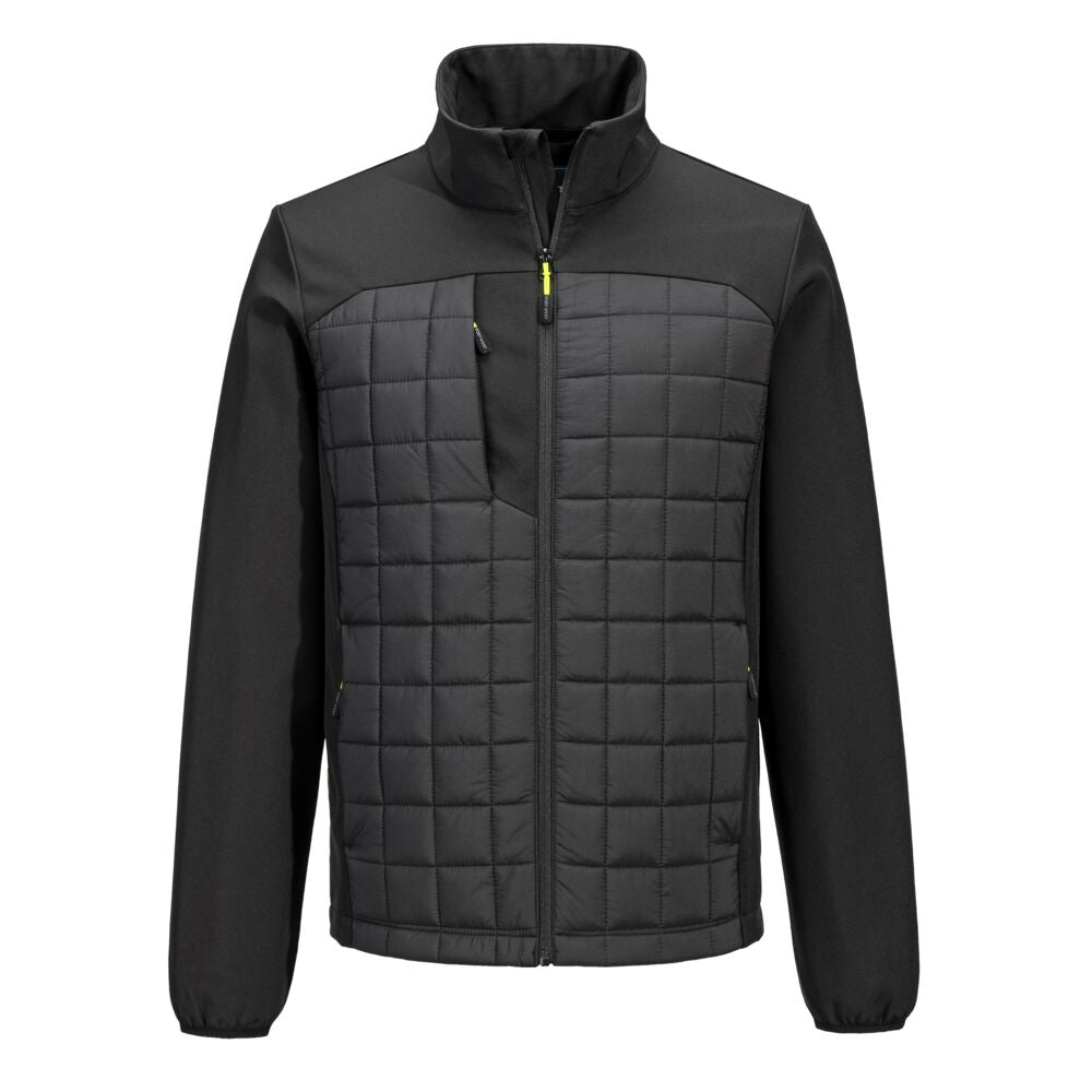 Portwest PW3 Hybrid Jacket in Black, main product image