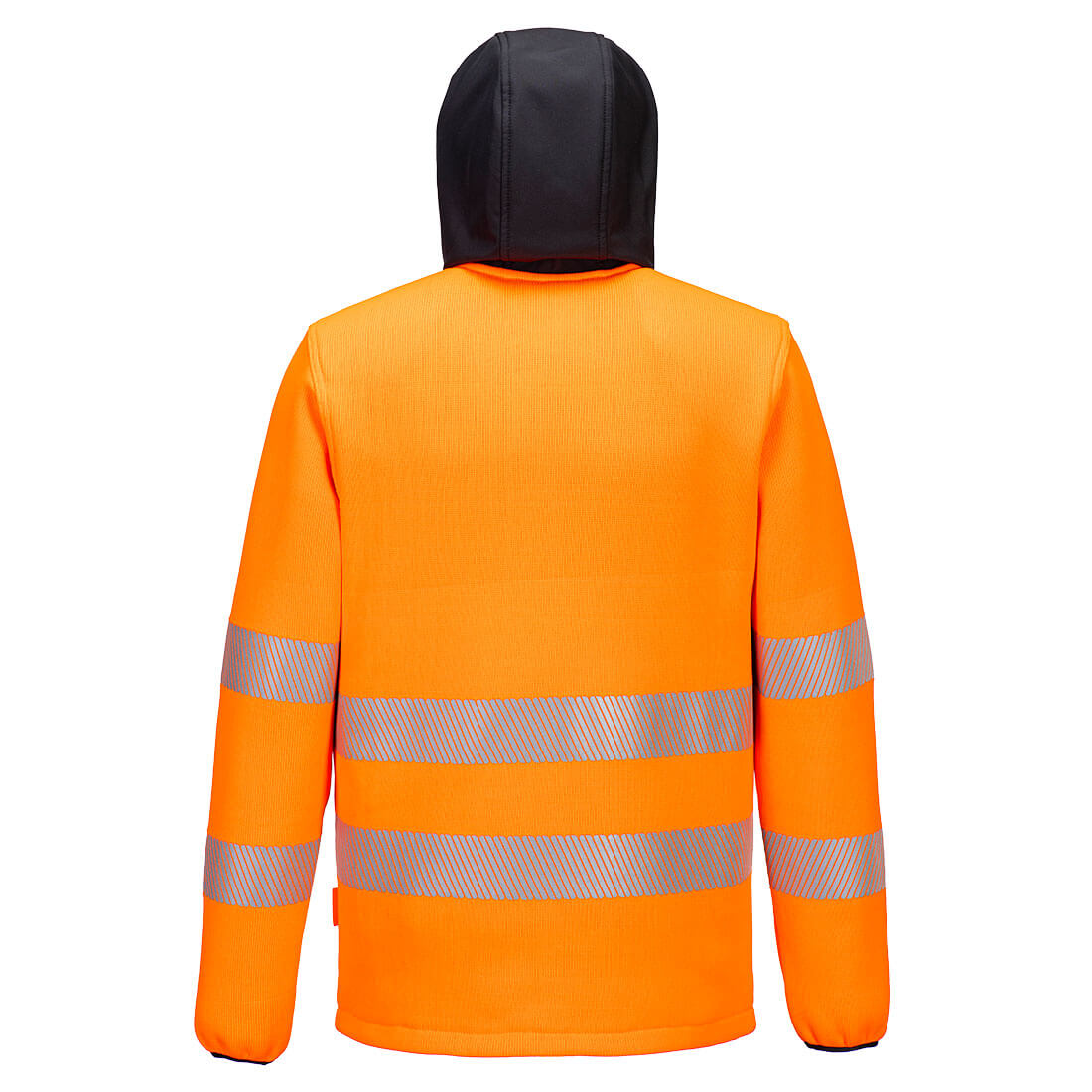 Portwest PW335 PW3 Hi-Vis Technical Fleece in Orange/Black, back view