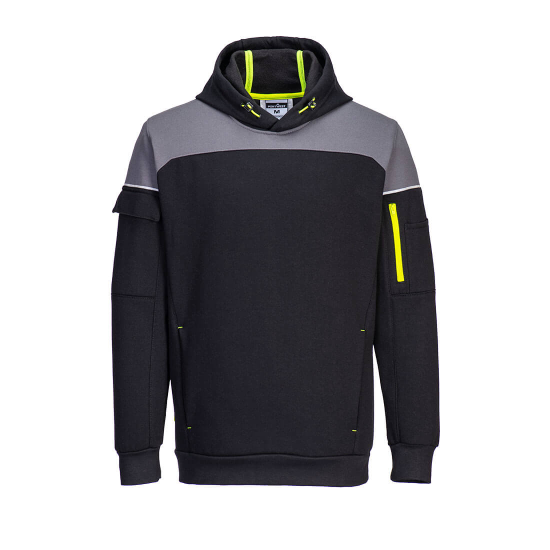 Portwest PW3 Pullover Hoodie in Black, main product image
