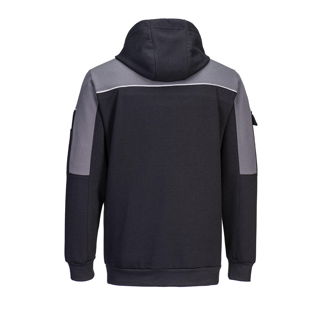 Portwest PW337 PW3 Pullover Hoodie in Black, back view