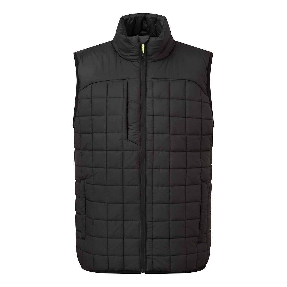 Portwest PW3 Square Baffle Bodywarmer in Black, main product image