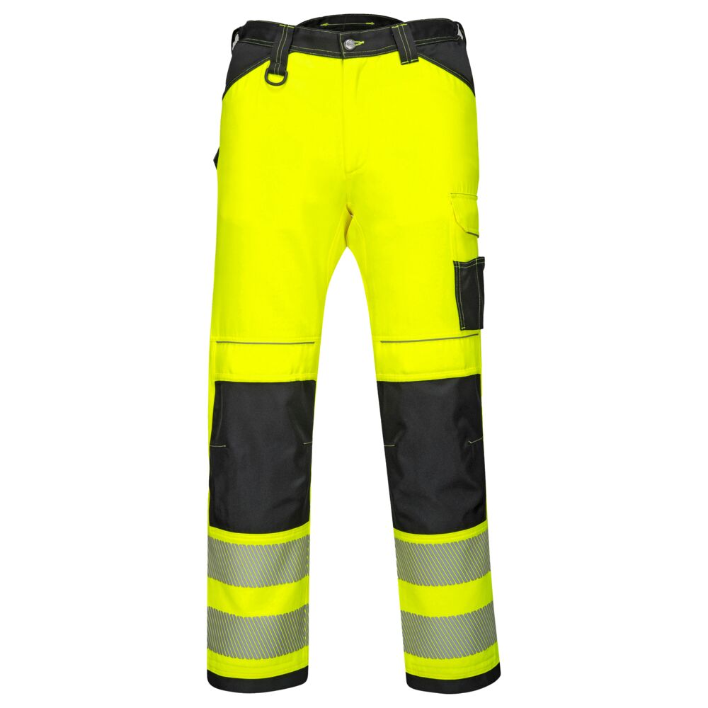 Portwest PW3 Hi-Vis Work Trousers in Yellow/Black, image 5