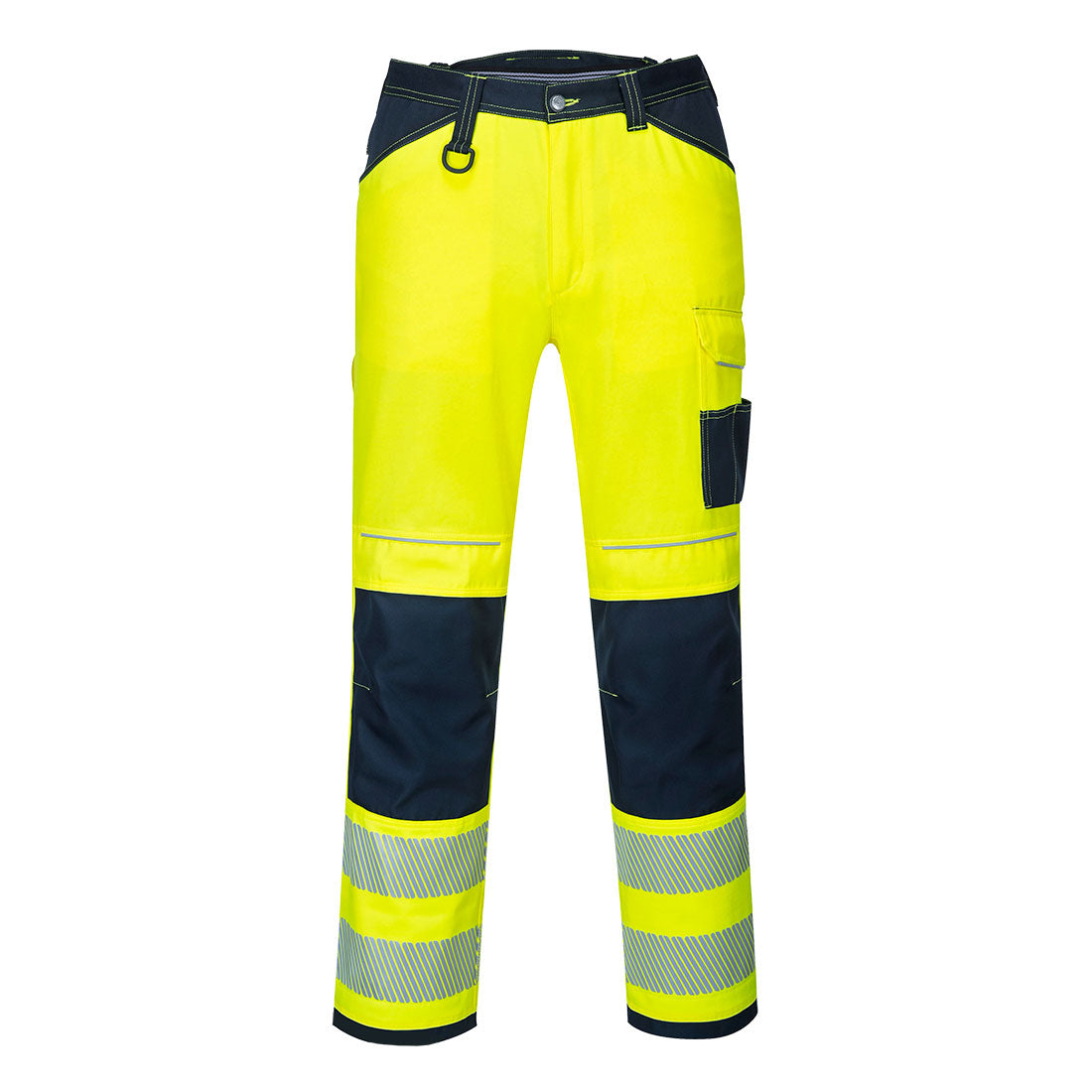 Portwest PW3 Hi-Vis Work Trousers in Yellow/Navy, image 7