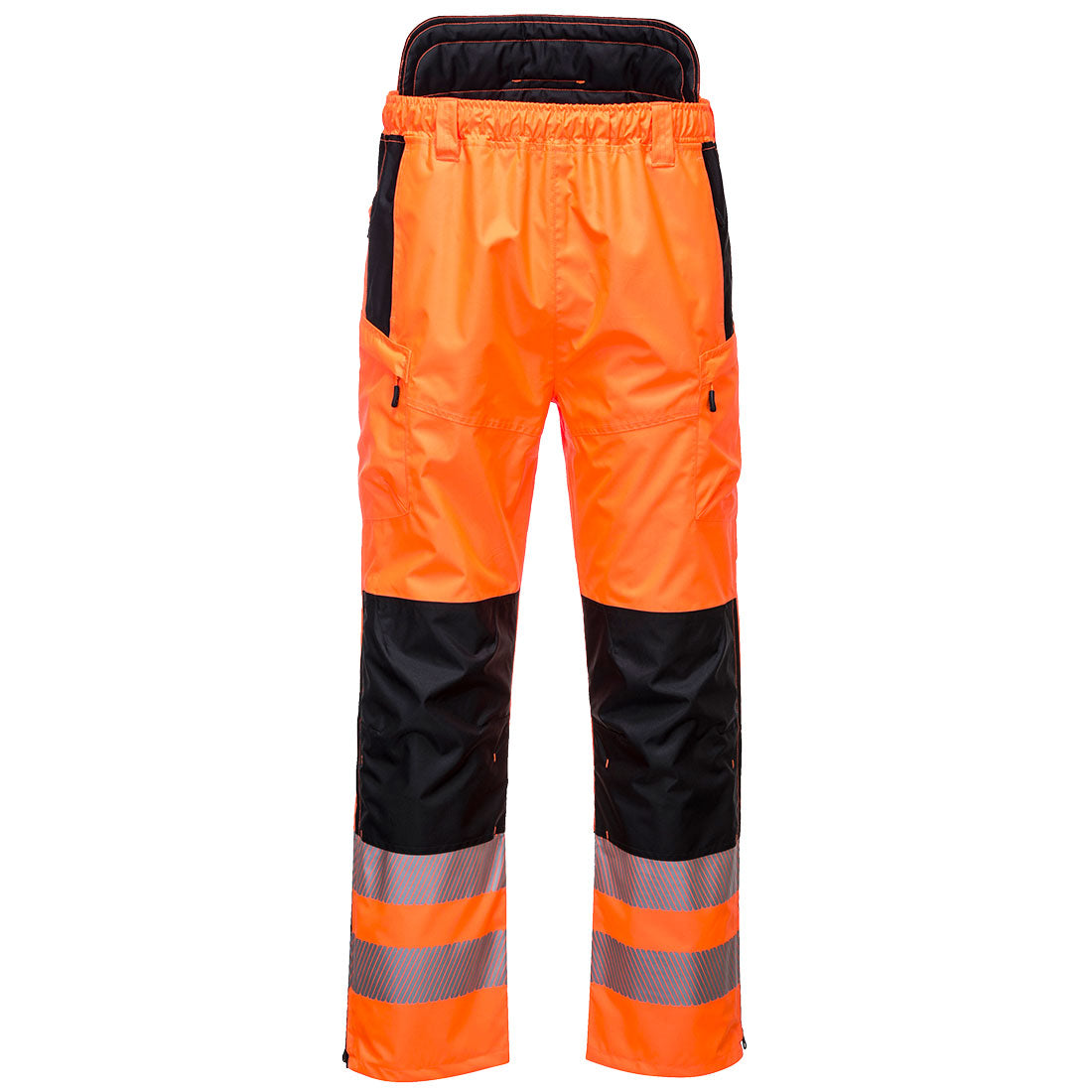 Portwest PW3 Hi-Vis Extreme Rain Trousers in Orange/Black, main product image
