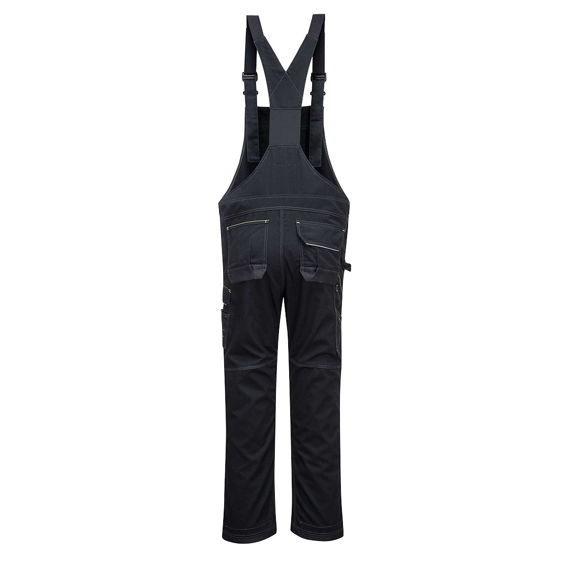 Portwest PW346 PW3 Work Bib and Brace in Black, back view