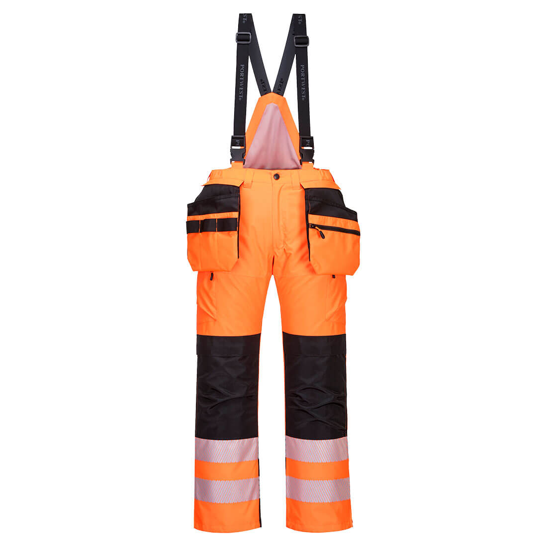Portwest PW3 Hi-Vis Winter Trousers in Orange/Black, main product image