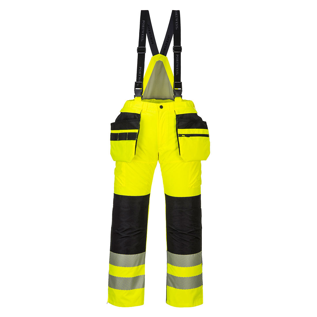 Portwest PW3 Hi-Vis Winter Trousers in Yellow/Black, image 2