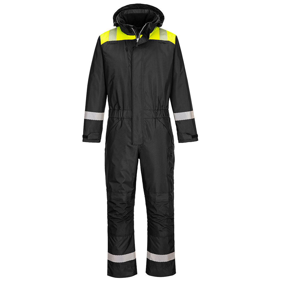 Portwest PW3 Winter Coverall in Black/Yellow, main product image