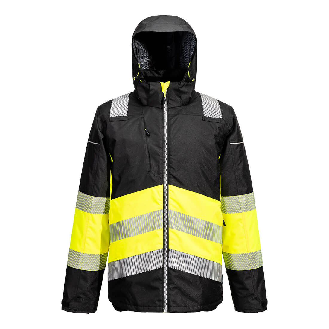 Portwest PW3 Hi-Vis Class 1 Winter Jacket in Yellow/Black, image 2