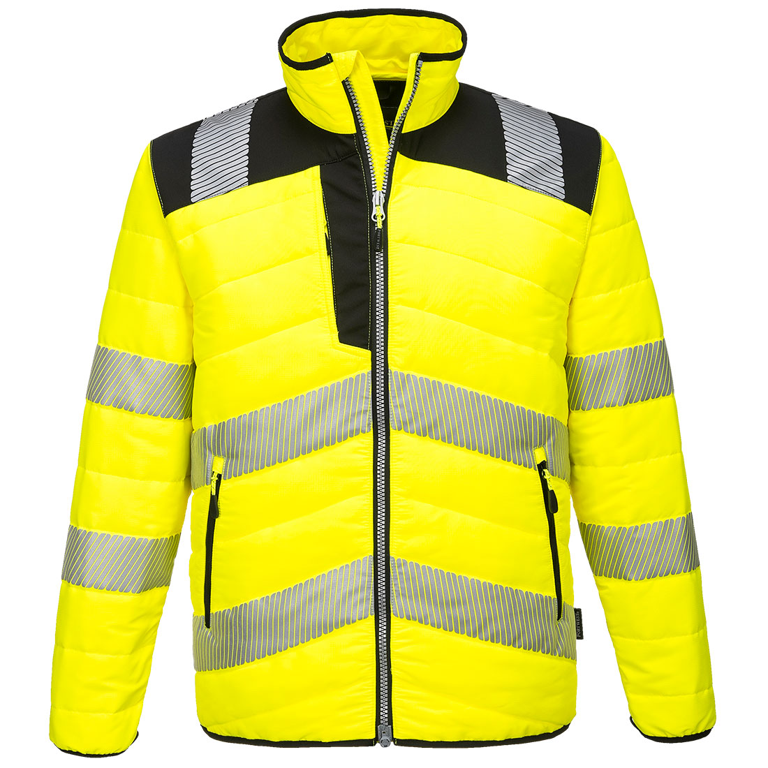 Portwest PW3 Hi-Vis Baffle Jacket in Yellow/Black, image 2
