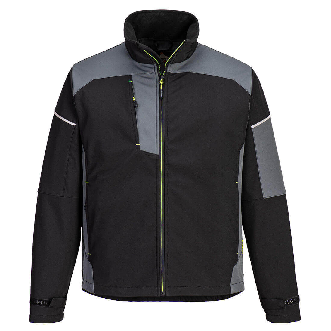 Portwest PW3 Softshell in Black/Zoom Grey, main product image