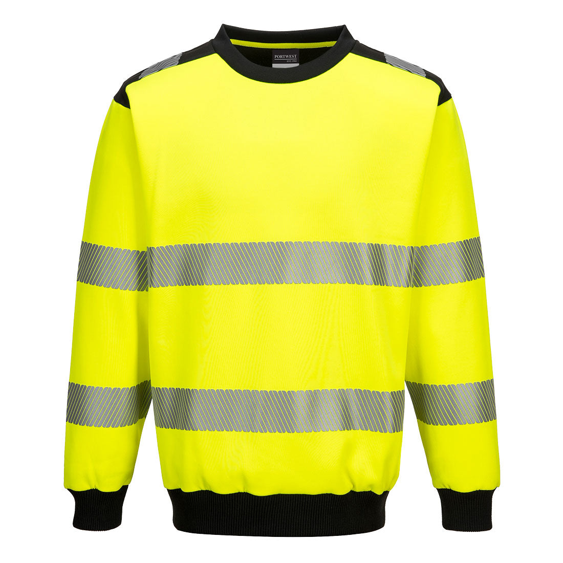Portwest PW3 Hi-Vis Sweatshirt in Yellow/Black, image 3