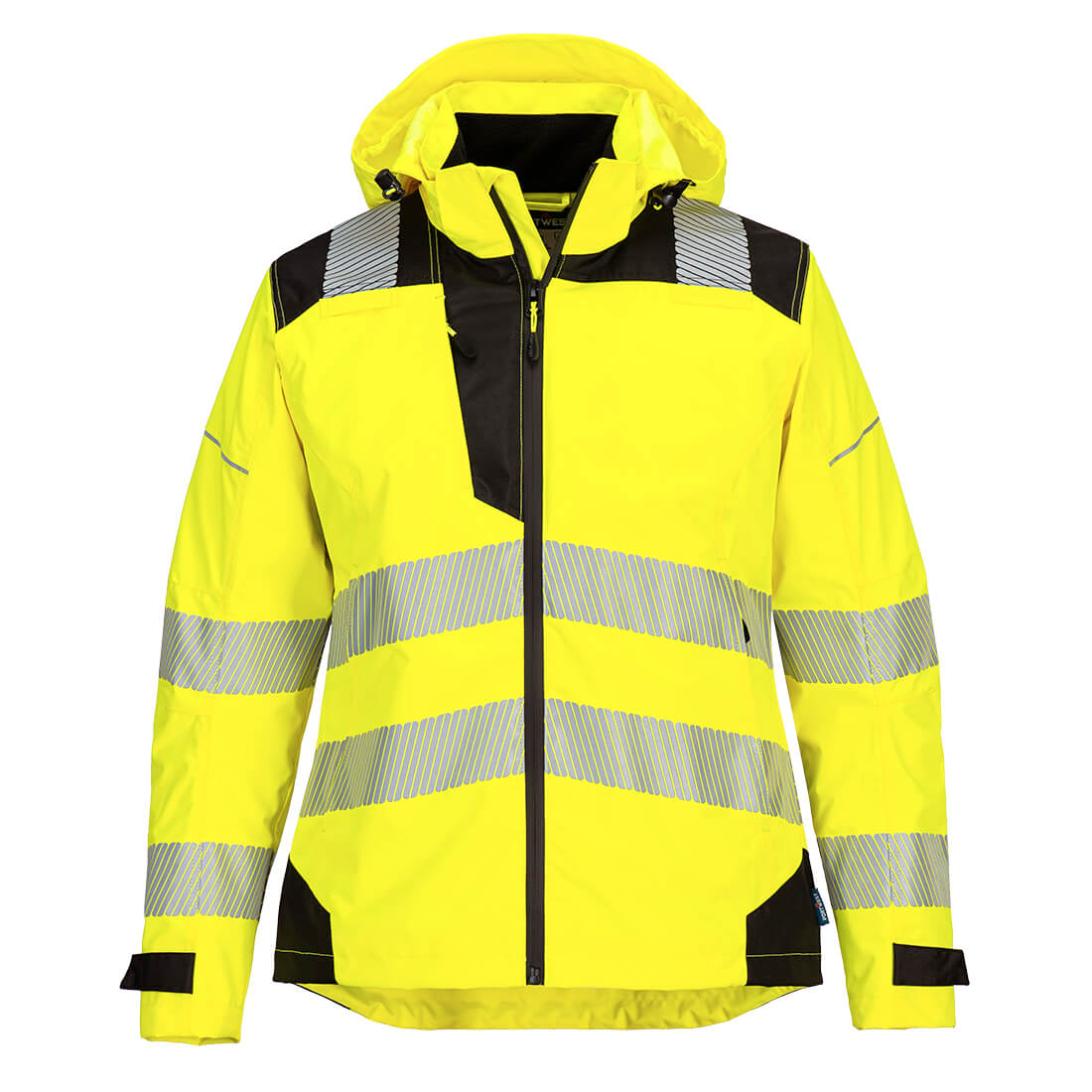 Portwest PW3 Hi-Vis Women's Rain Jacket in Yellow/Black, image 2
