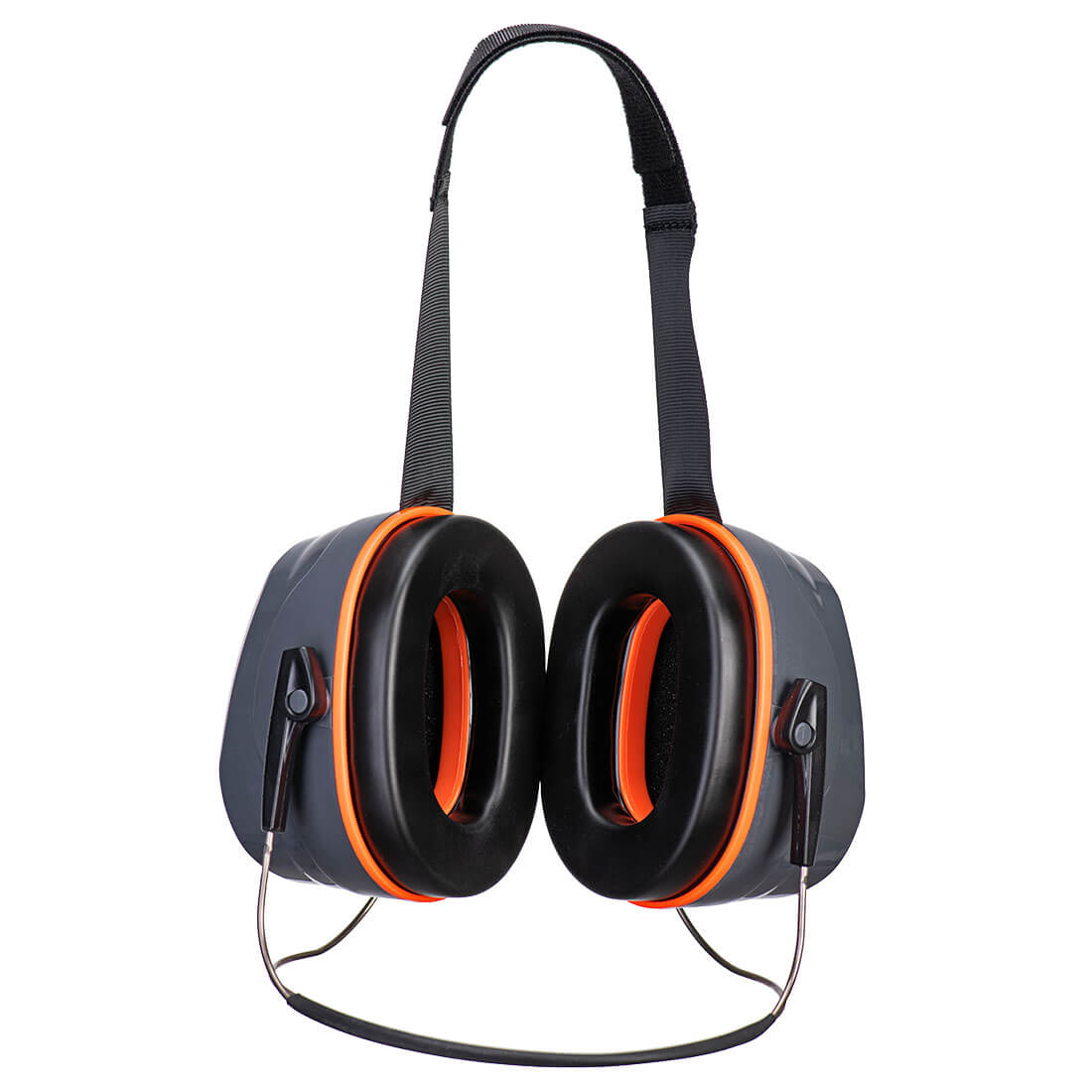 Portwest HV Extreme Ear Defenders Neckband in Grey/Orange, main product image