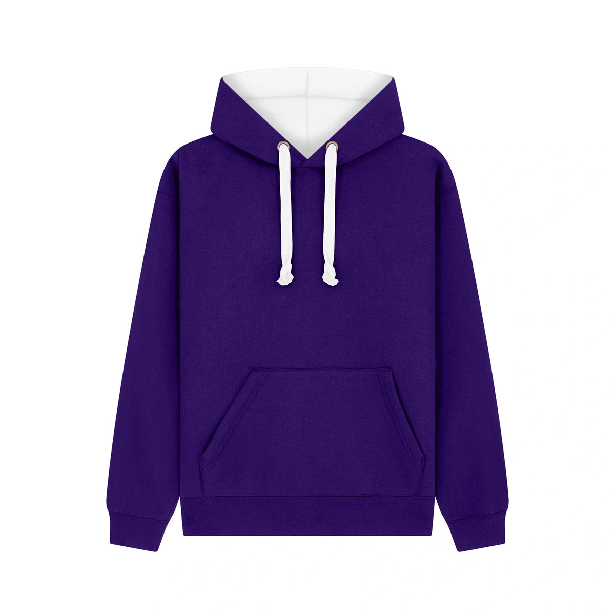 Cotton Ridge W73 Eclipse Premium contrast Hoodie in Purple/White