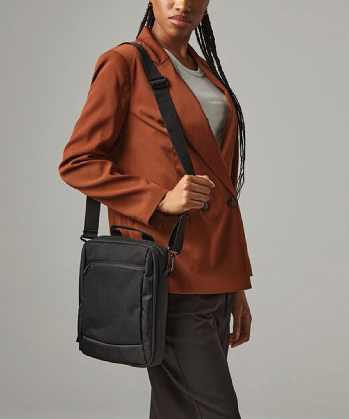 Quadra Executive iPad/tablet case in Black, lifestyle photo