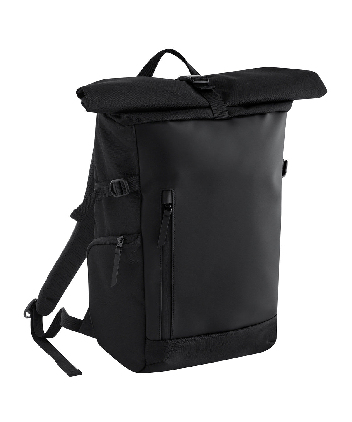 Quadra Zürich roll-top backpack in Black, front view