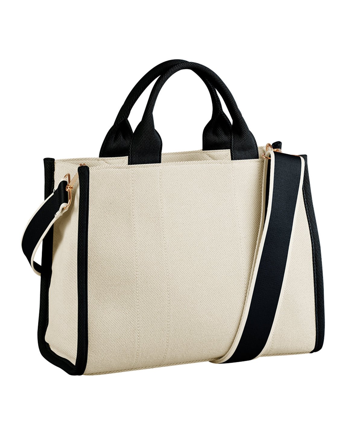 Quadra Puerto medium tote in Natural/Black, front view