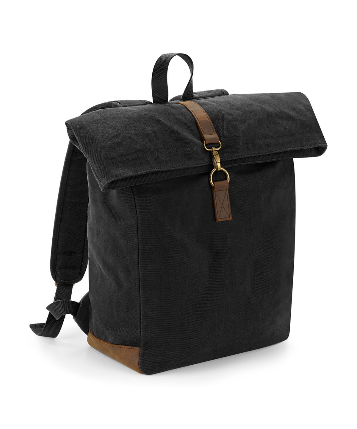 Quadra Heritage waxed canvas backpack, lifestyle photo