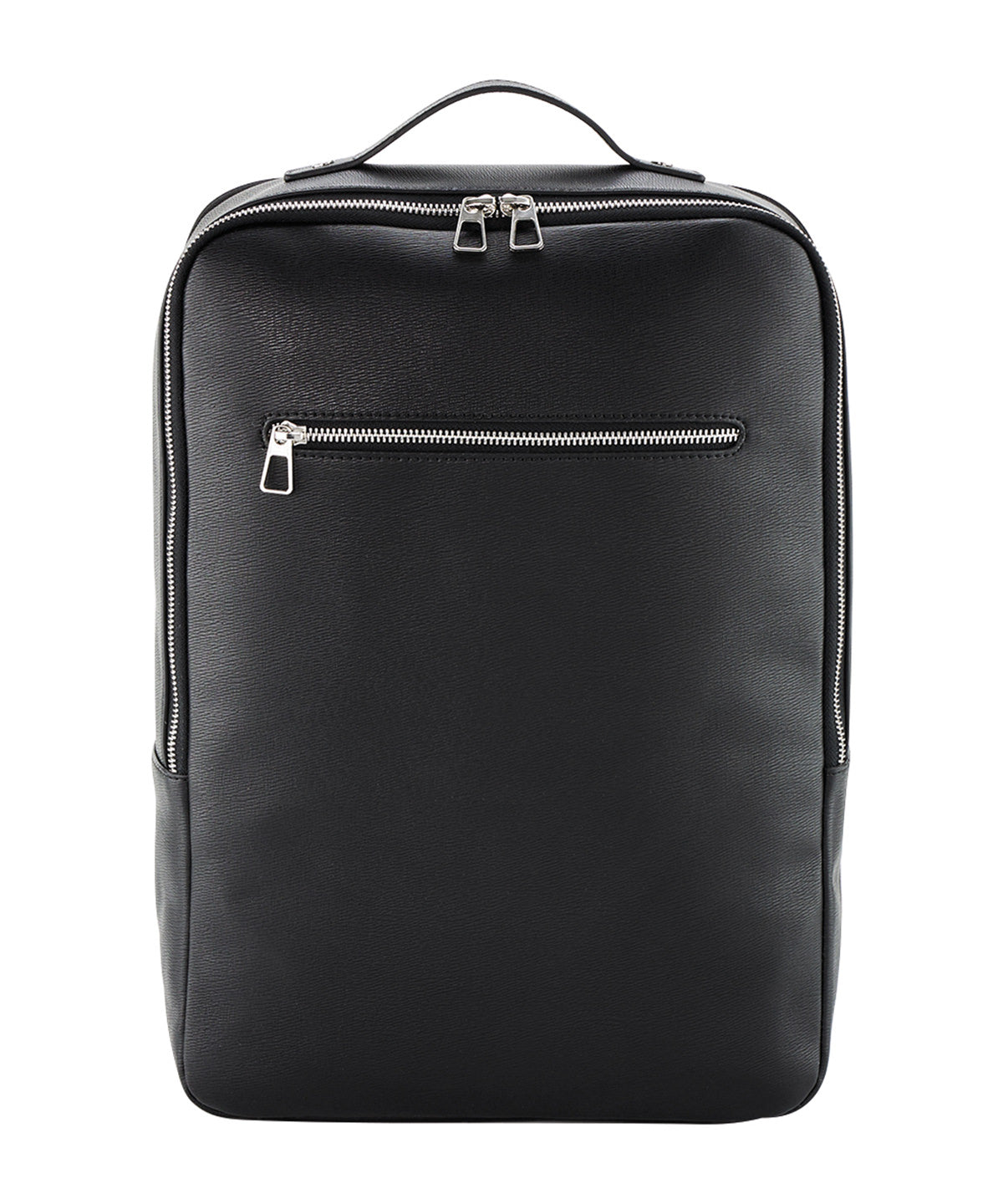 Quadra Tailored luxe PU backpack in Black, front view