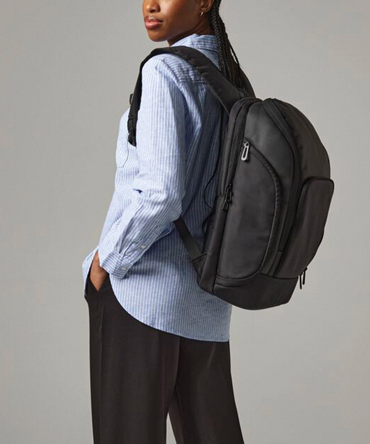Quadra Pro-tech charge backpack in Black, lifestyle photo