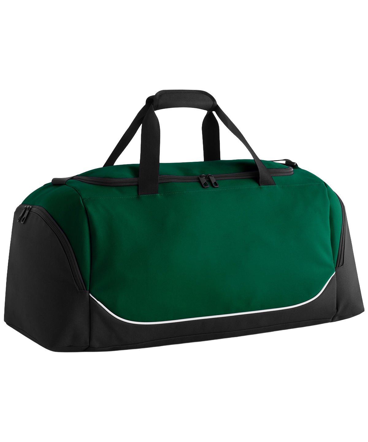 Quadra Teamwear medium holdall in Bottle/Black/White, front view