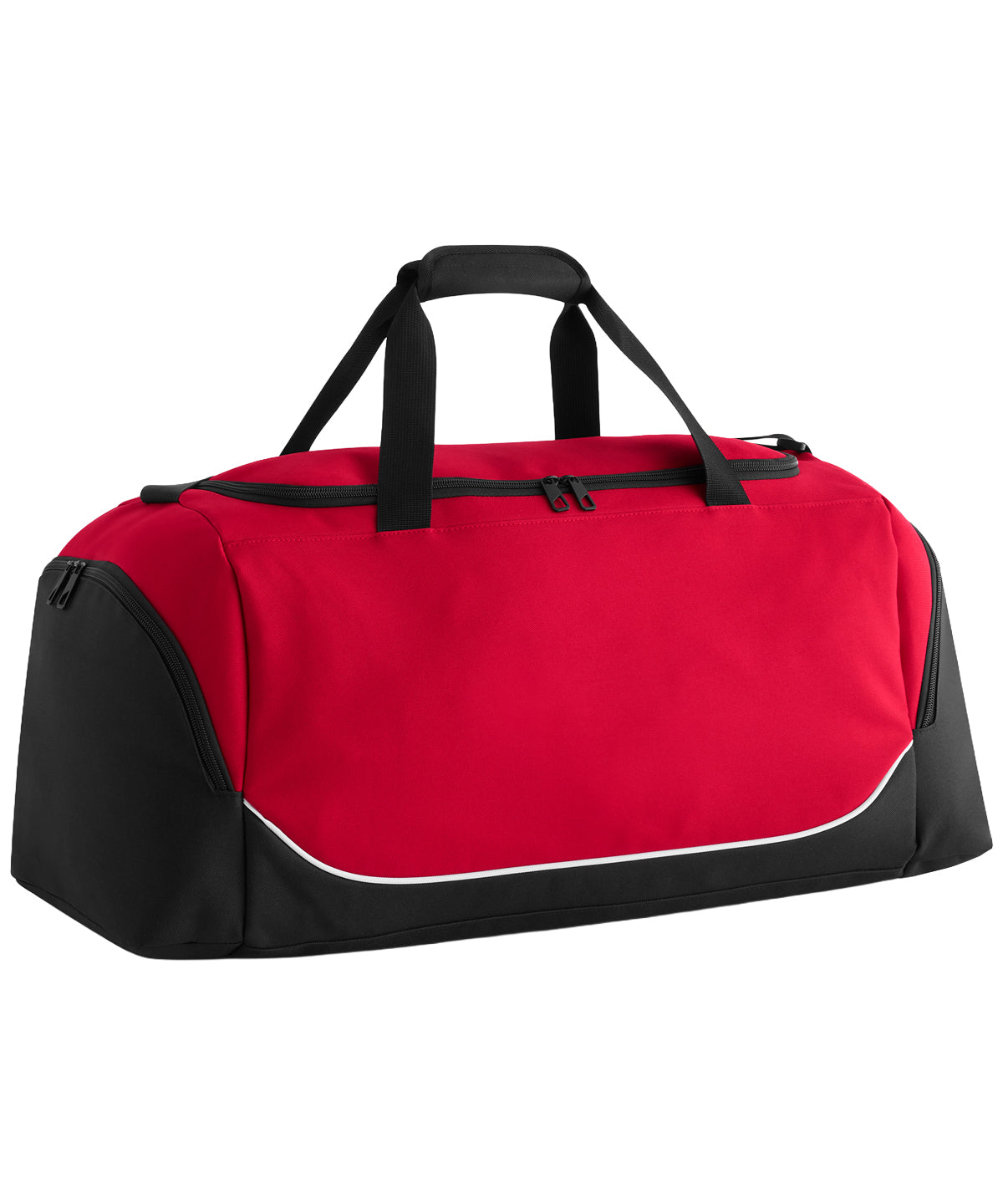 Quadra Teamwear medium holdall in Red/Black/White, front view