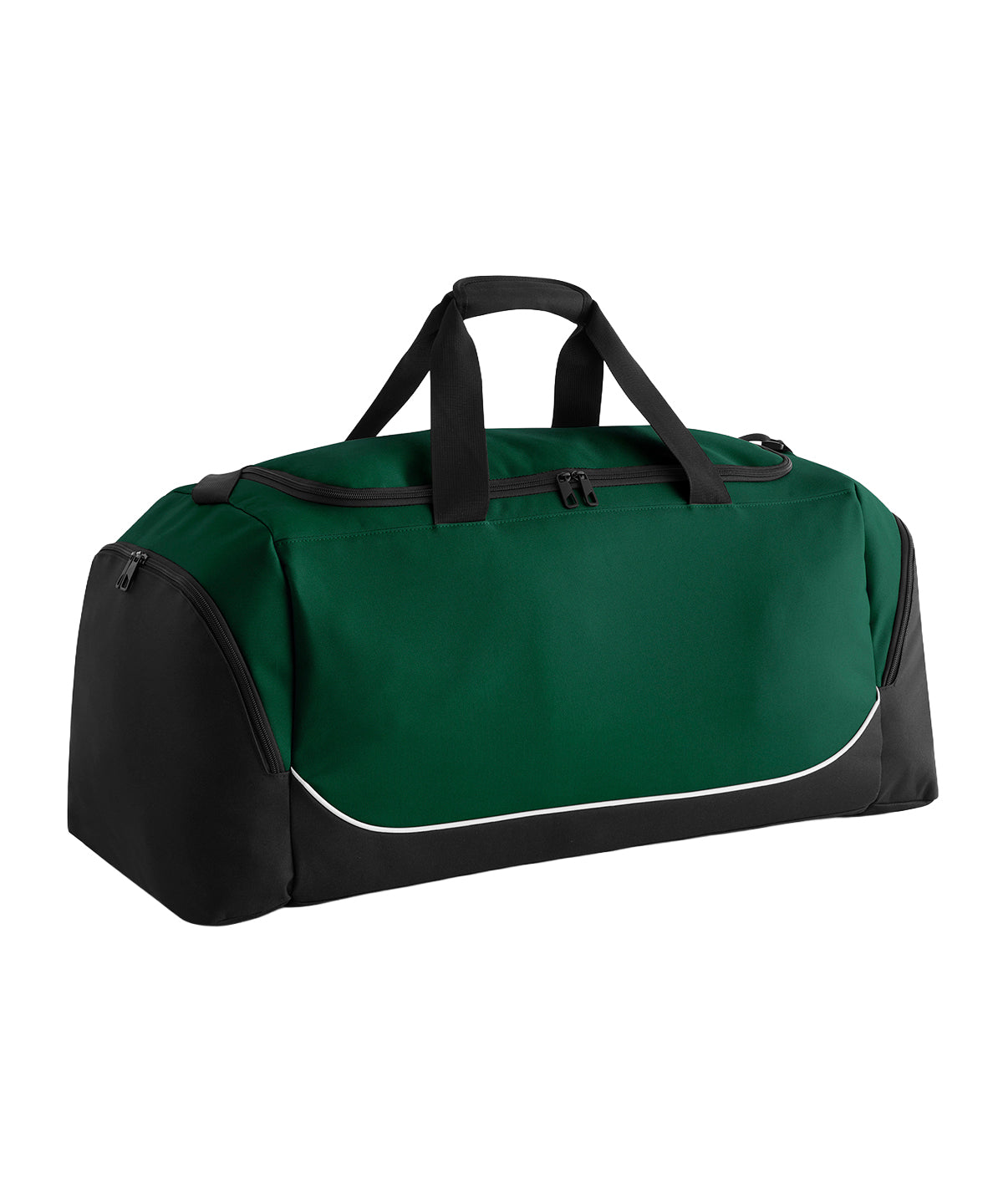 Quadra Teamwear large holdall in Bottle/Black/White, front view