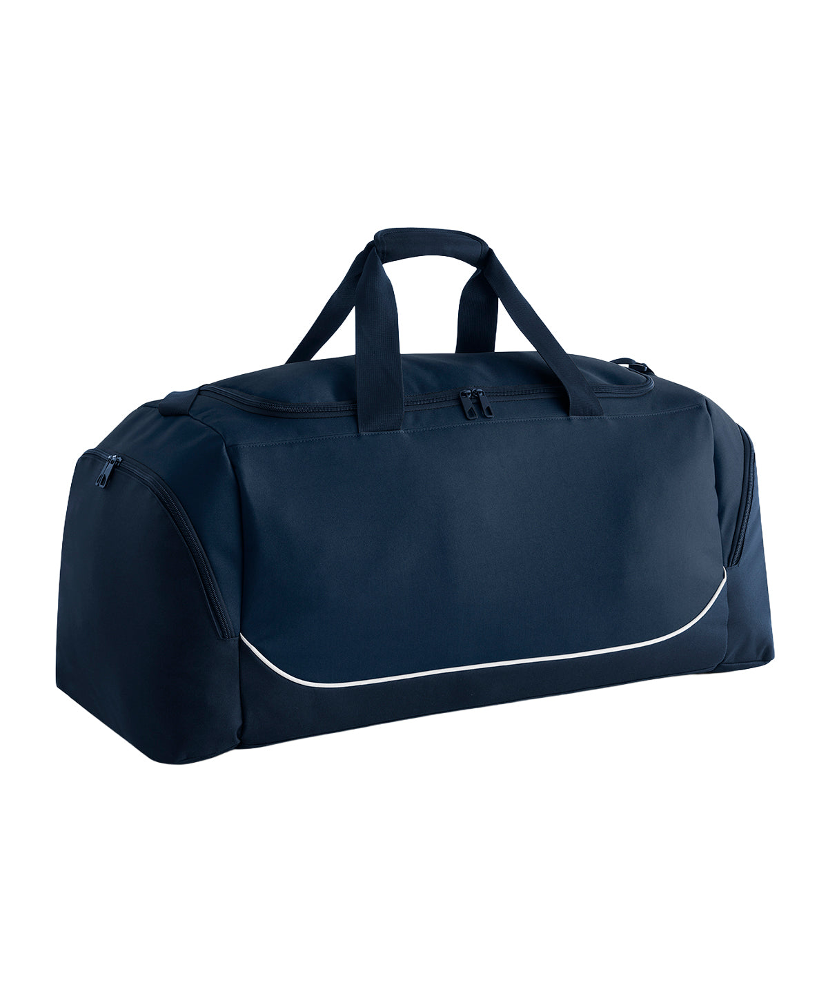 Quadra Teamwear large holdall in Navy/White, front view
