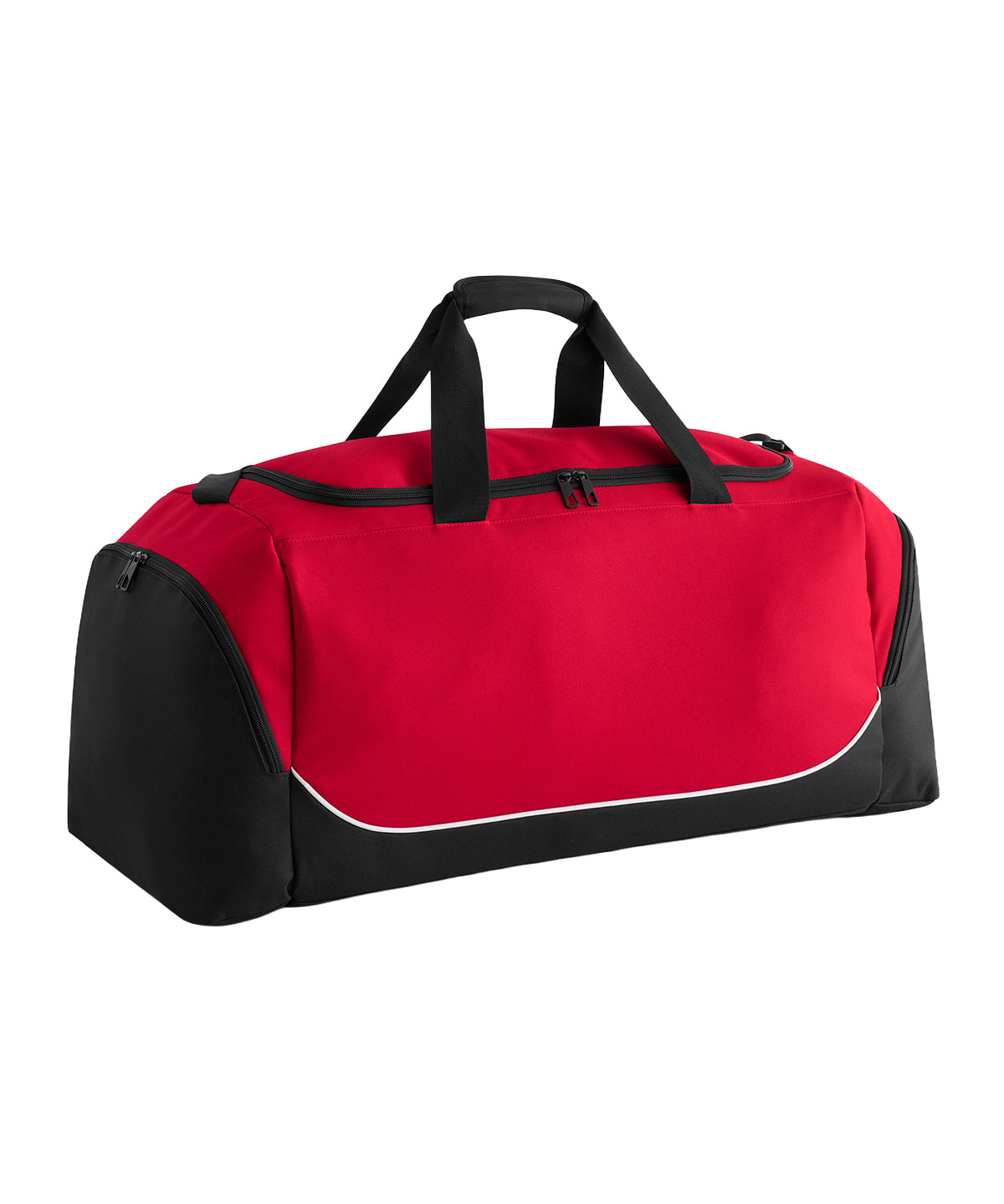 Quadra Teamwear large holdall in Red/Black/White, front view