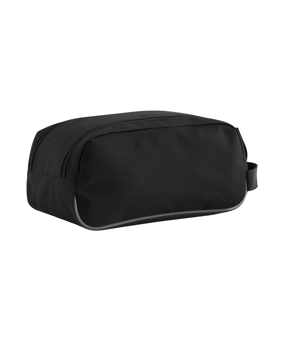 Quadra Teamwear shoe bag in Black/Grey, front view