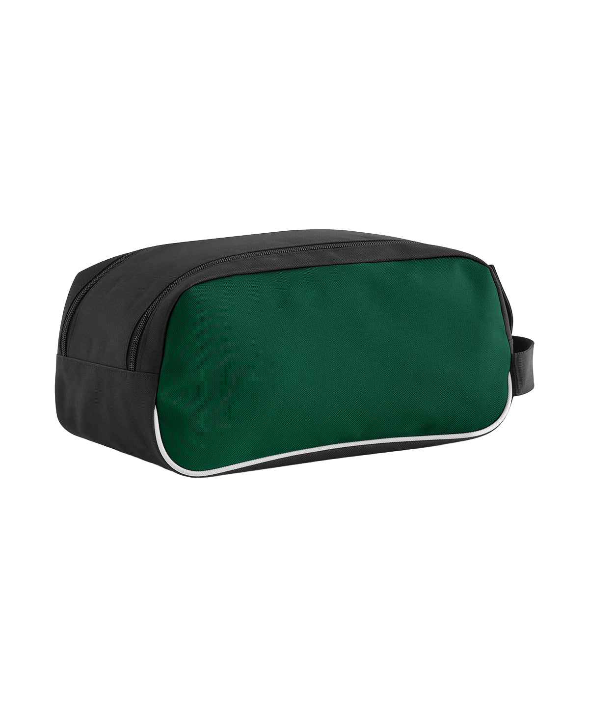 Quadra Teamwear shoe bag in Bottle/Black/White, front view