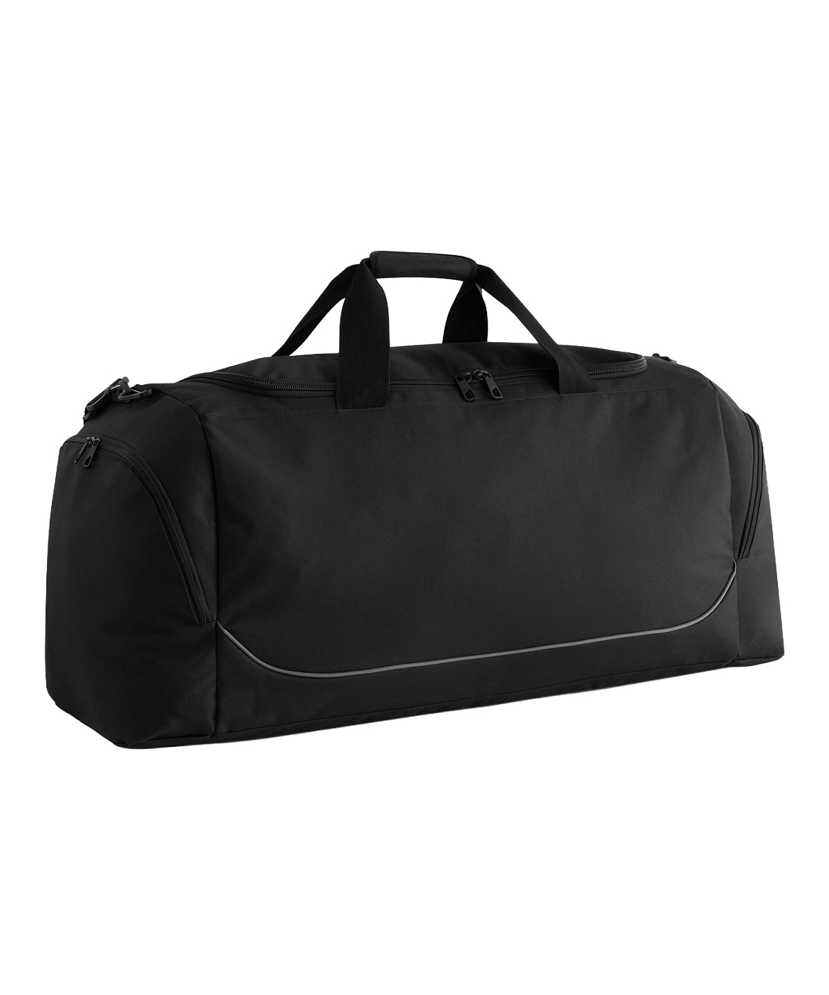 Quadra Teamwear XL holdall in Black/Grey, front view