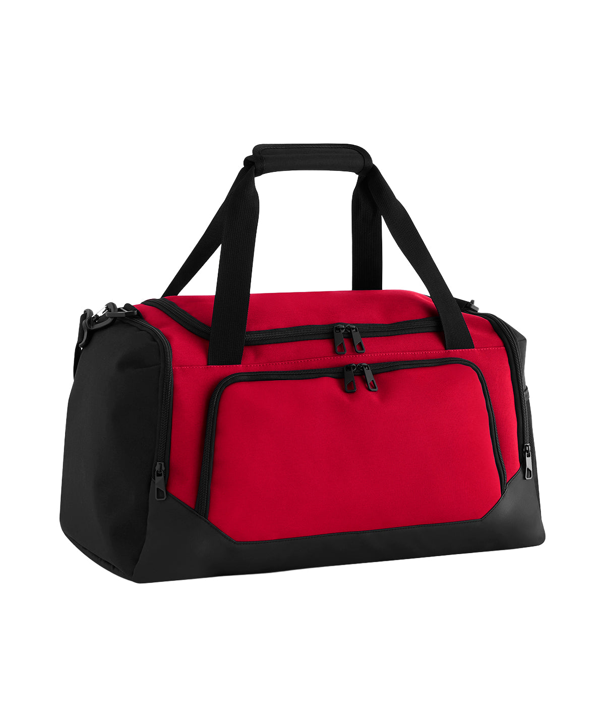 Quadra Pro team small holdall in Red/Black, front view
