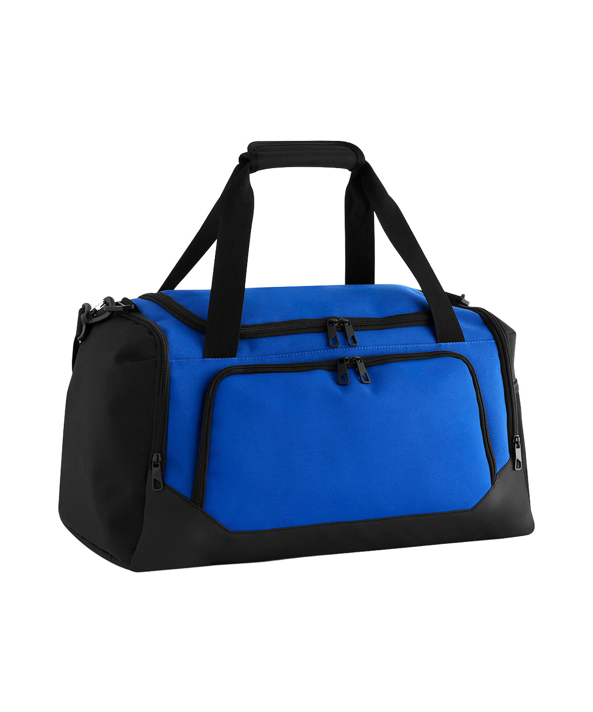 Quadra Pro team small holdall in Royal/Black, front view
