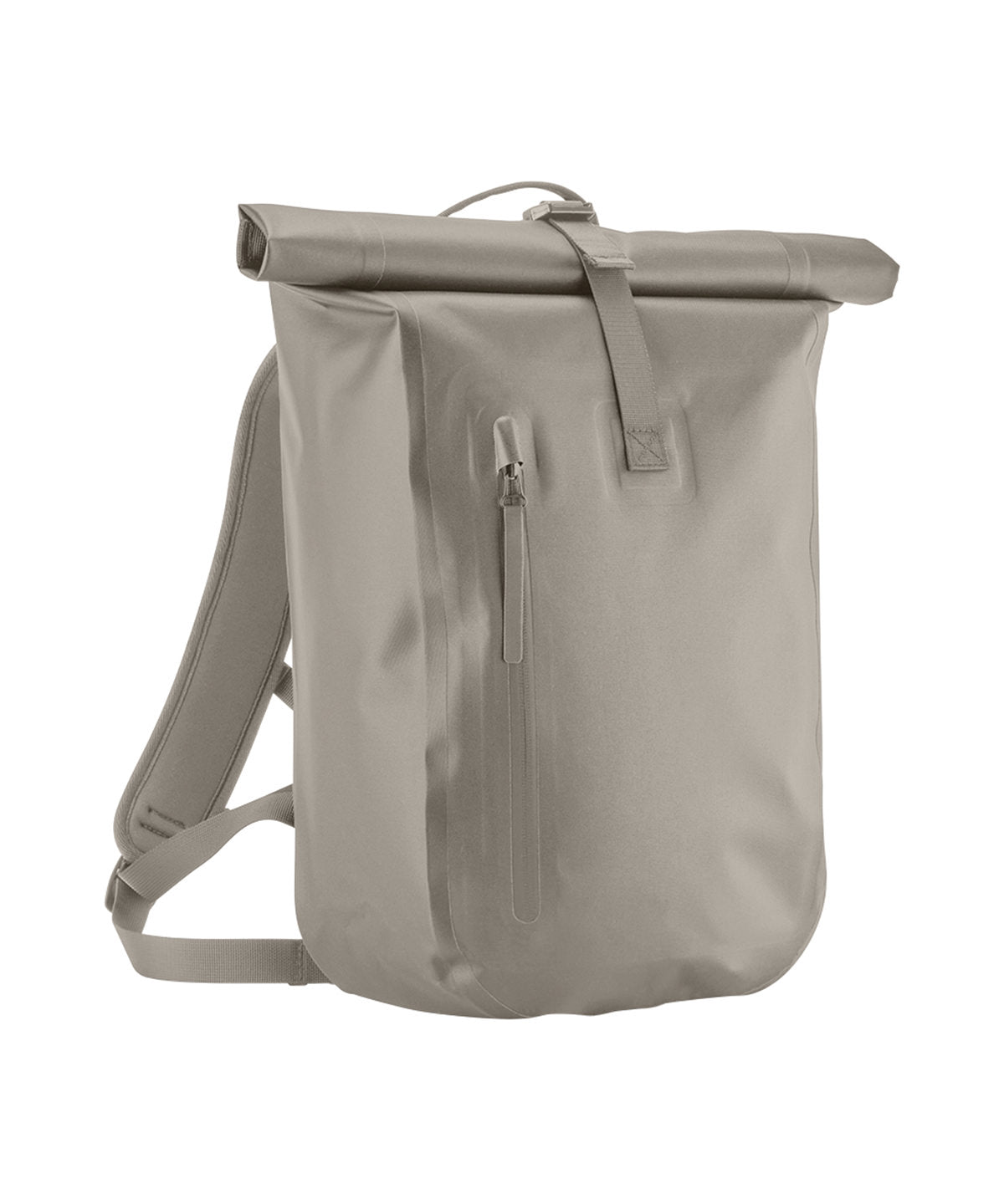 Quadra Waterproof roll-top lite in Natural Stone, front view