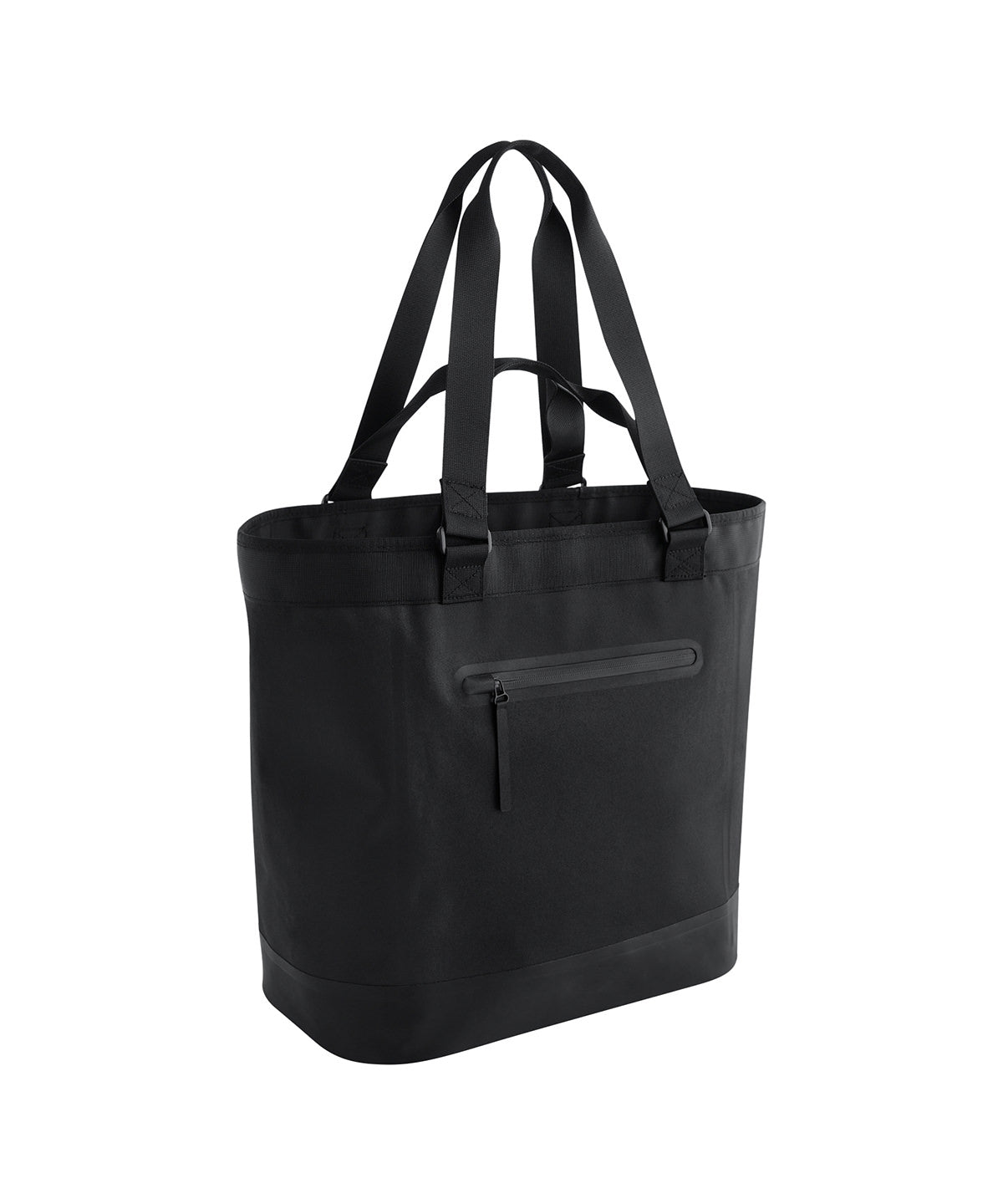 Quadra Waterproof 35 litre tote bag in Black, front view