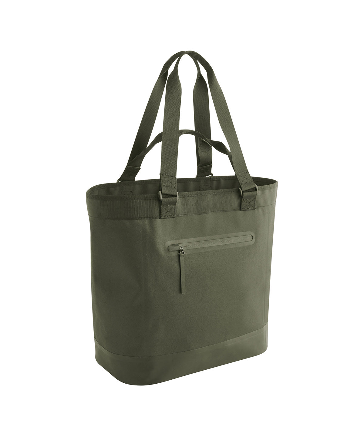 Quadra Waterproof 35 litre tote bag in Olive Green, front view