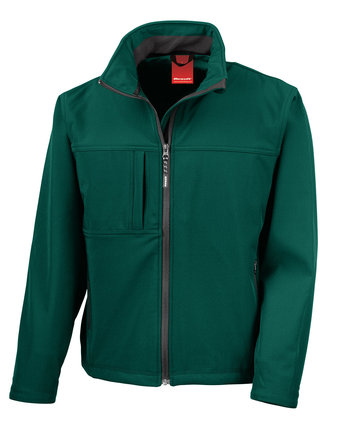 Result Classic softshell jacket in Bottle Green†, front view