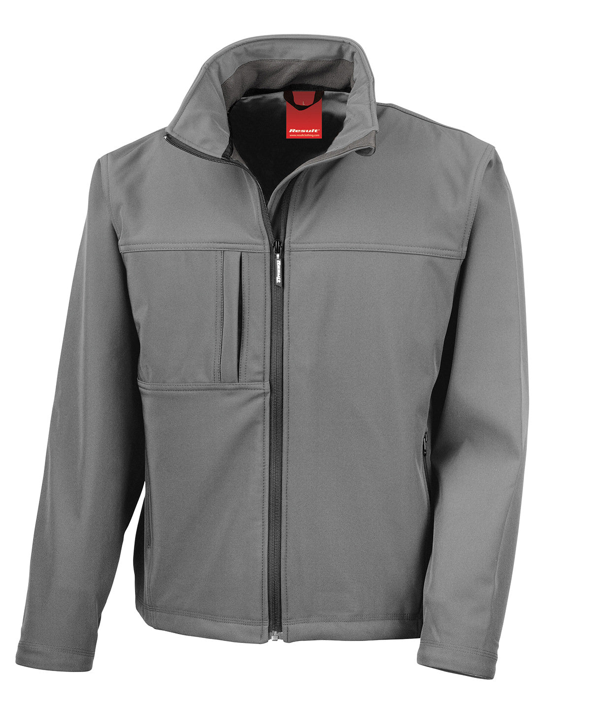 Result Classic softshell jacket in WG Grey†, front view