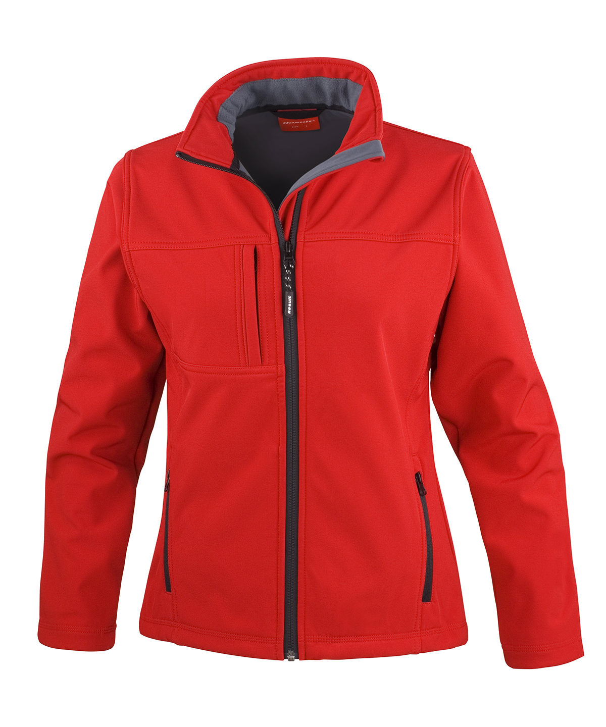 Result Women's classic softshell jacket in Red, front view