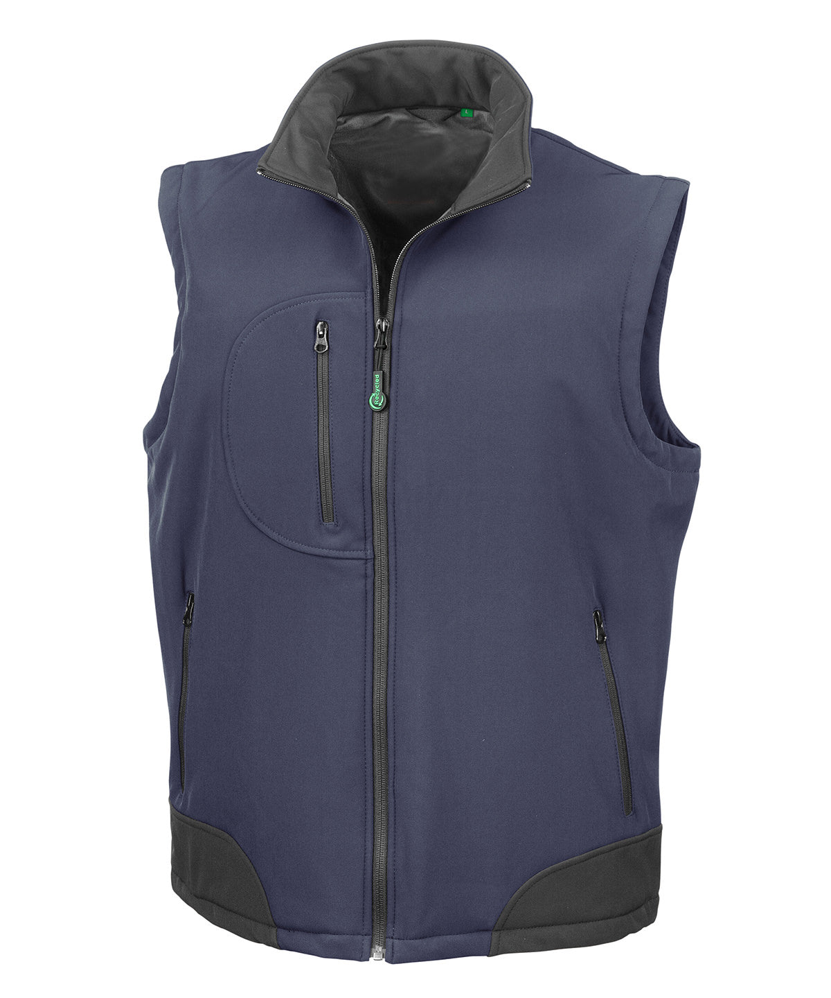 Result Softshell bodywarmer in Navy/Black, front view